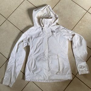 White north face raincoat